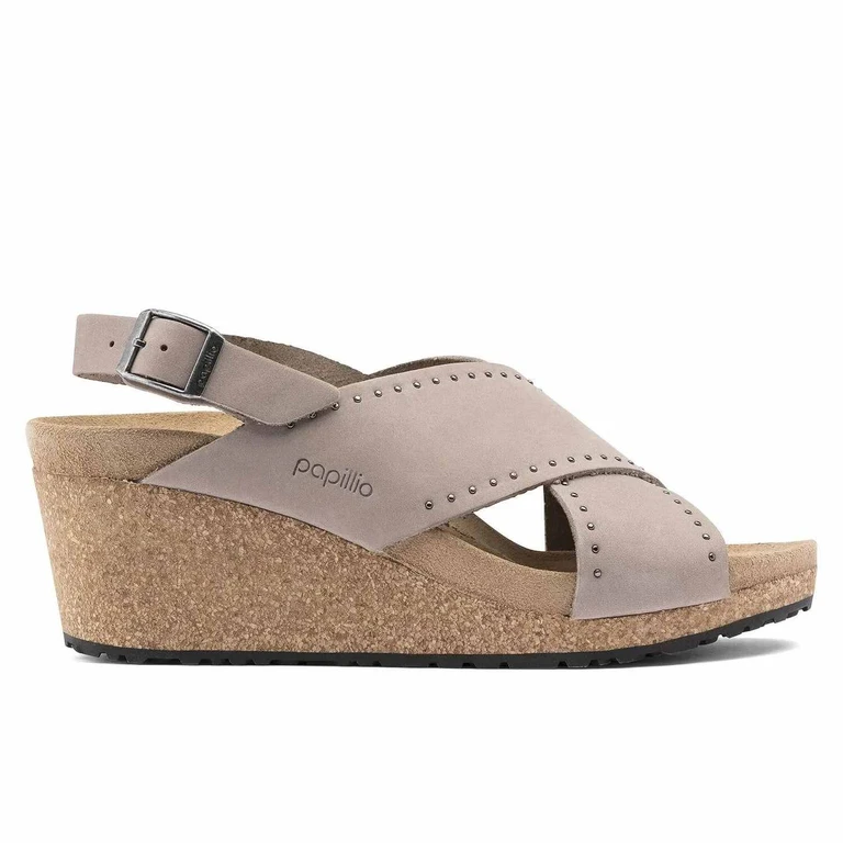 Samira Nubuk Leather Biscuit Rivets