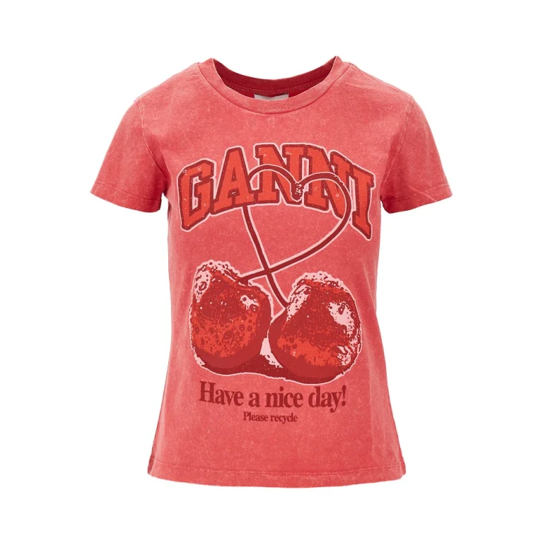 Jersey T-shirt with 'Cherry' print Woman S