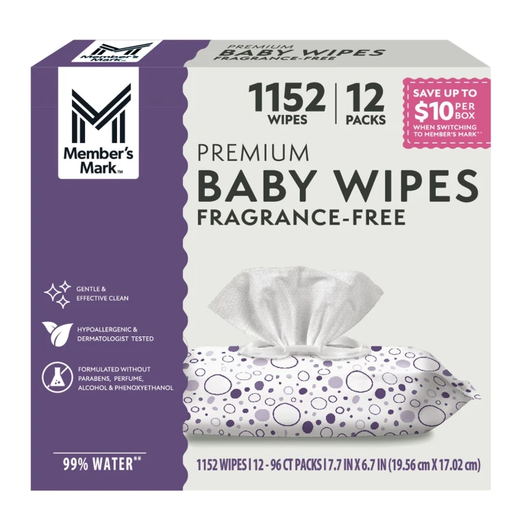 Premium Baby Wipes, Fragrance Free, 12 pk., 1152 Wipes
