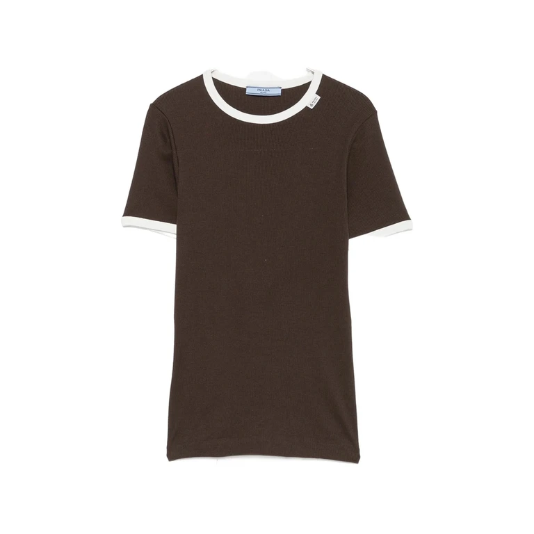 Ribbed-knit Ringer T-shirt