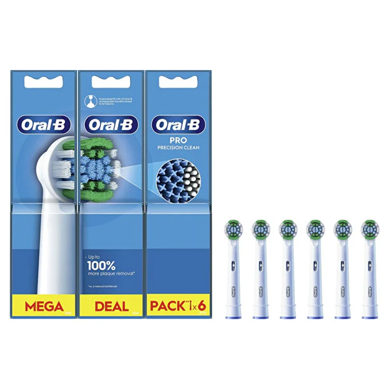 Replacement Brush Heads Precision Clean Eb20, 6 Pieces.