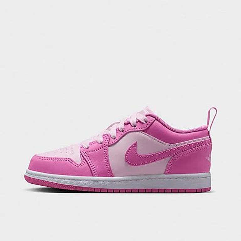 Jordan Little Kids Air Retro 1 Low OG Casual Shoes in China Rose/White/Pink Foam Size: 1.0