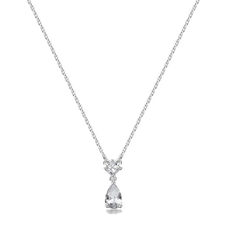 Infinity Necklace in Sterling Silver White Fantasy FIW113