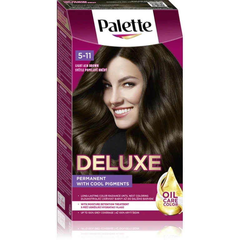 Palette Deluxe Permanent Hair Dye Color 5-11 Light Ash Brown