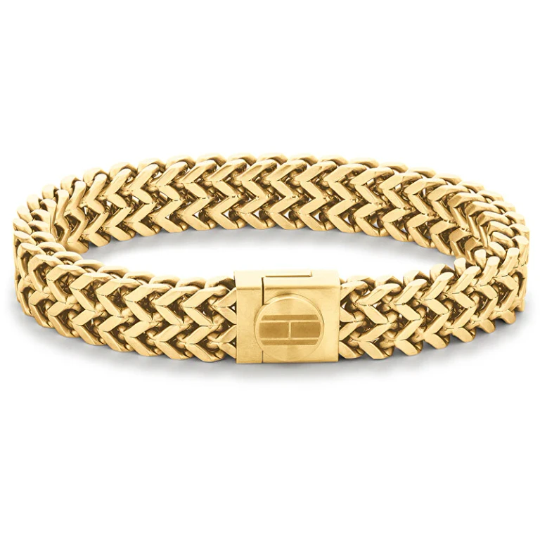 Massive Gold-Plated Steel Bracelet Tj2790246
