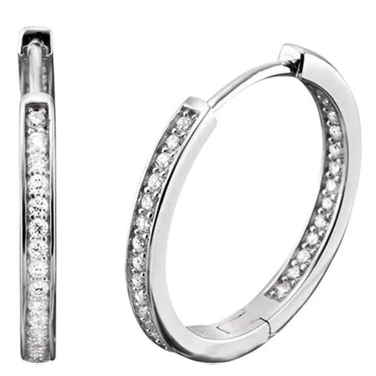Lisa silver ring earrings with zirconia ERE-LISA-ZI-CR