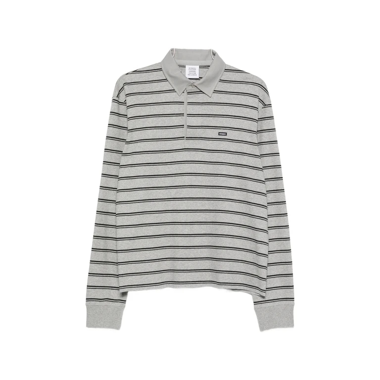 Striped Long-sleeve Polo Shirt
