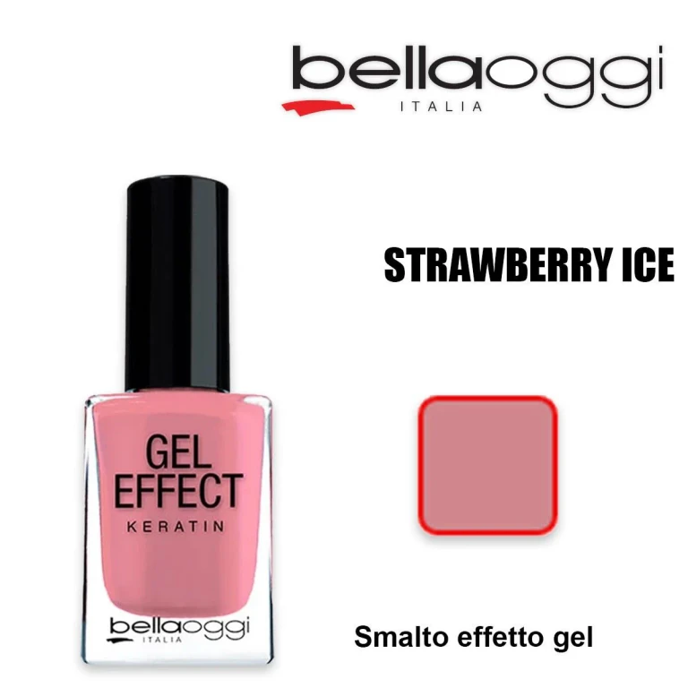 Gel-Effekt Nagellack mit Strawberry Ice Keratin