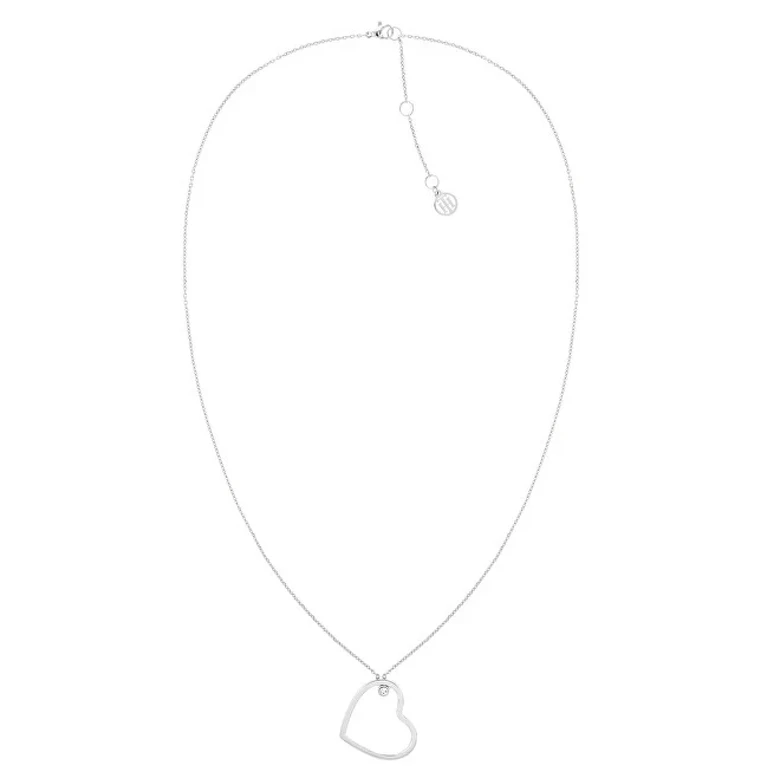 Steel Necklace Coordinated With Minimal Hearts Heart 2780756