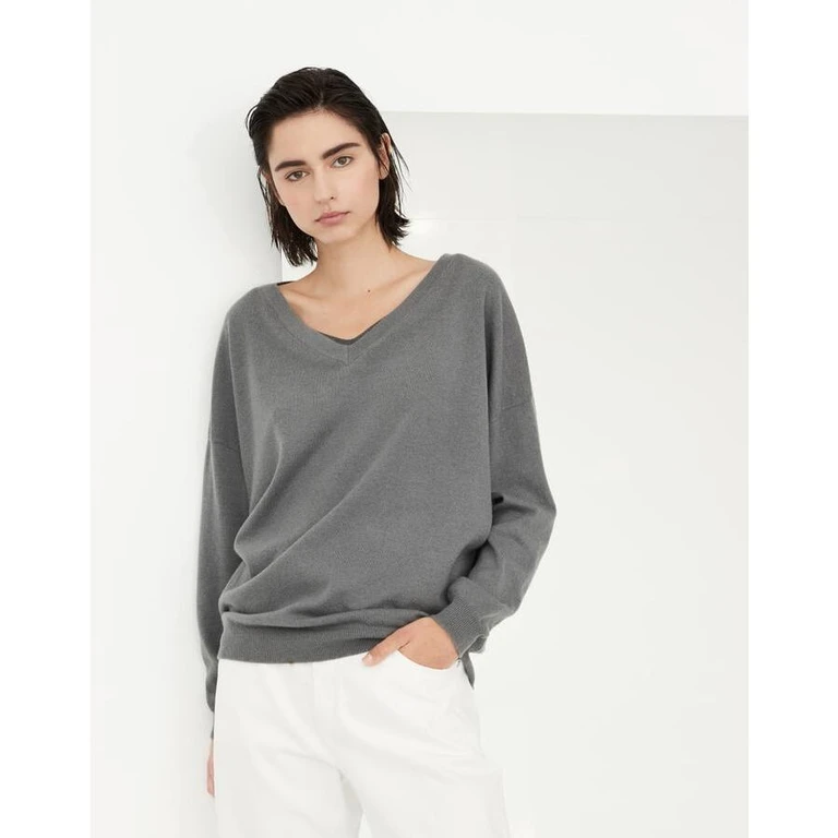 Wogrey Wool V Neck Sweater