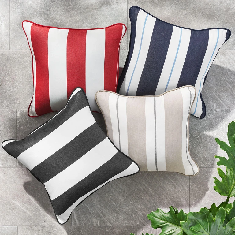 Members Mark Cabana Pillows with Sunbrella Fabric, Set of 2:- Relate Linen/Cast Ash