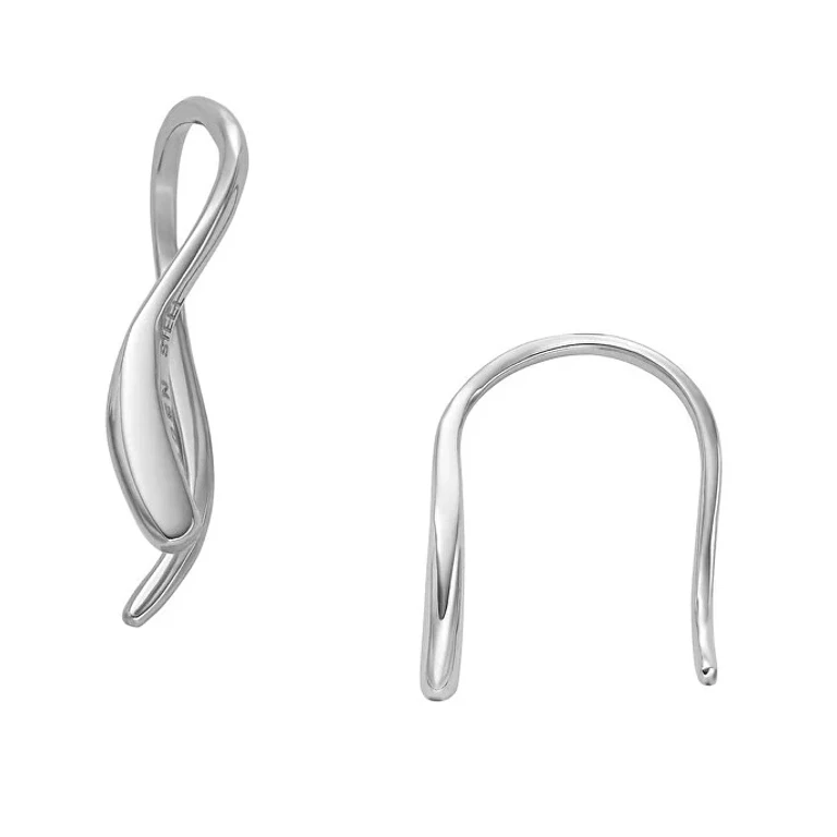 Modern Wave Steel Earrings Skj1790040