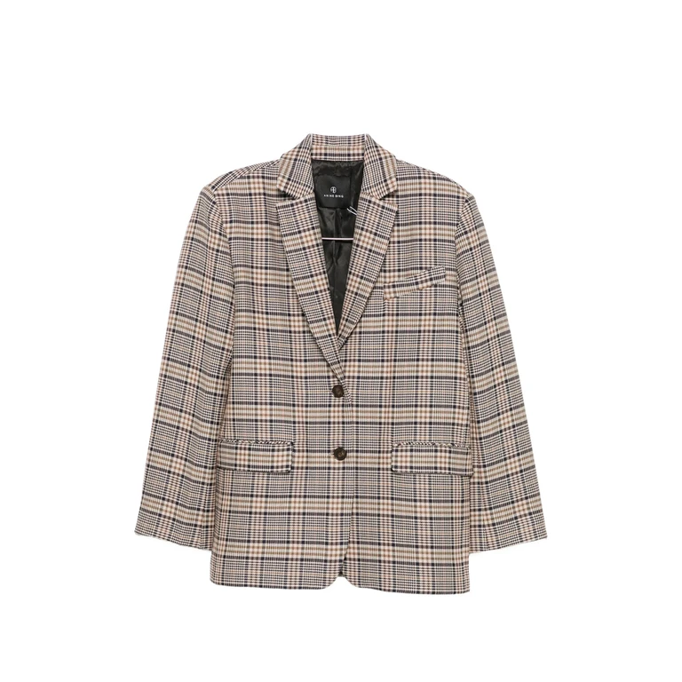 Quinn Check-pattern Single-breasted Blazer