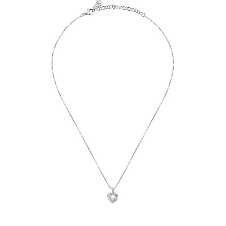 Romantic Silver Necklace with Heart Tesori Savb02 (Chain, Pendant)