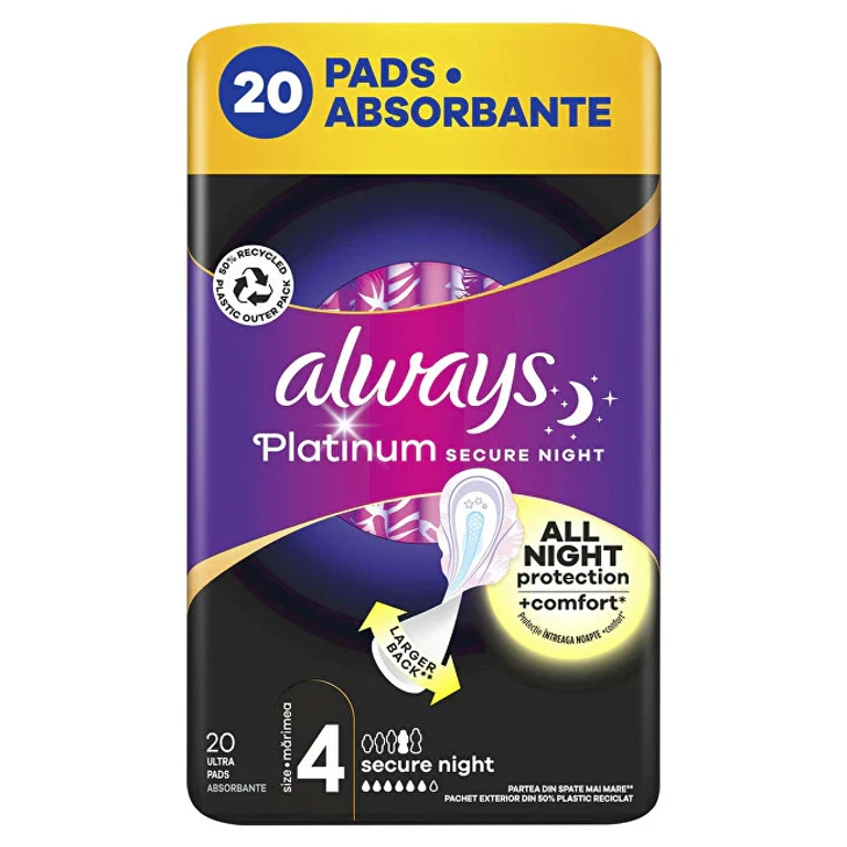 Ultra Platinum Secure Night Absorbents 20 Pieces