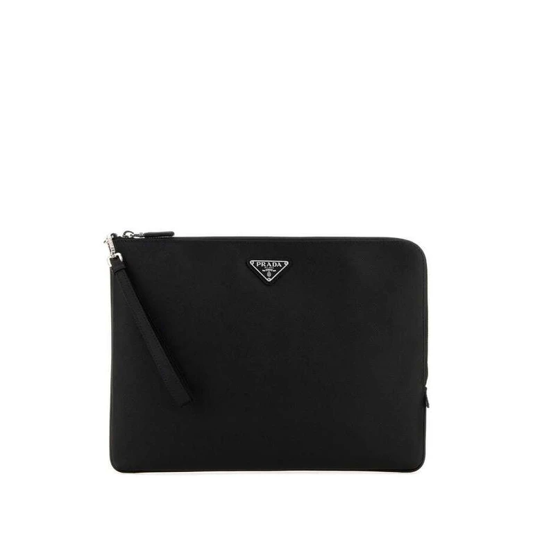 Black Leather Clutch Nero Beauty
