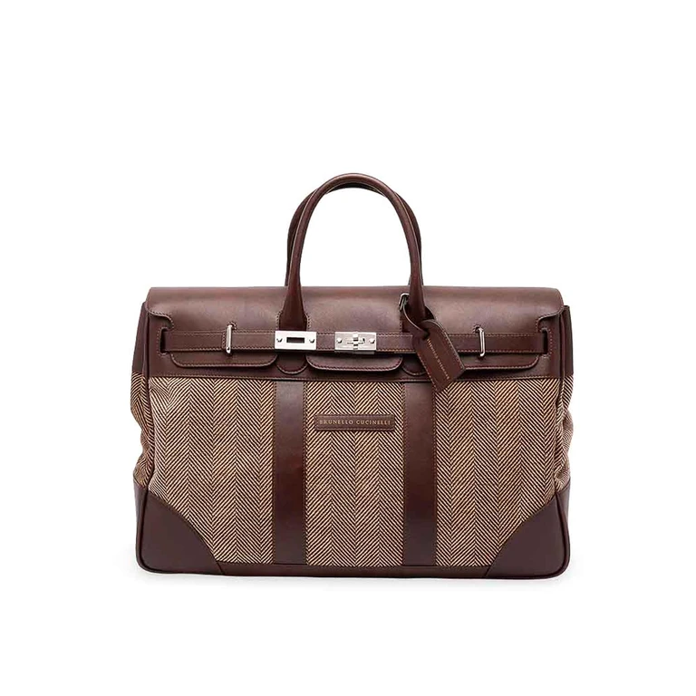 Sac de voyage en toile avec motif chevron