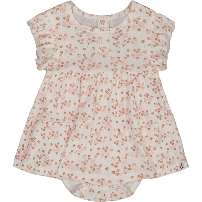 Organic Cotton Pointelle Romper - Baby Girl