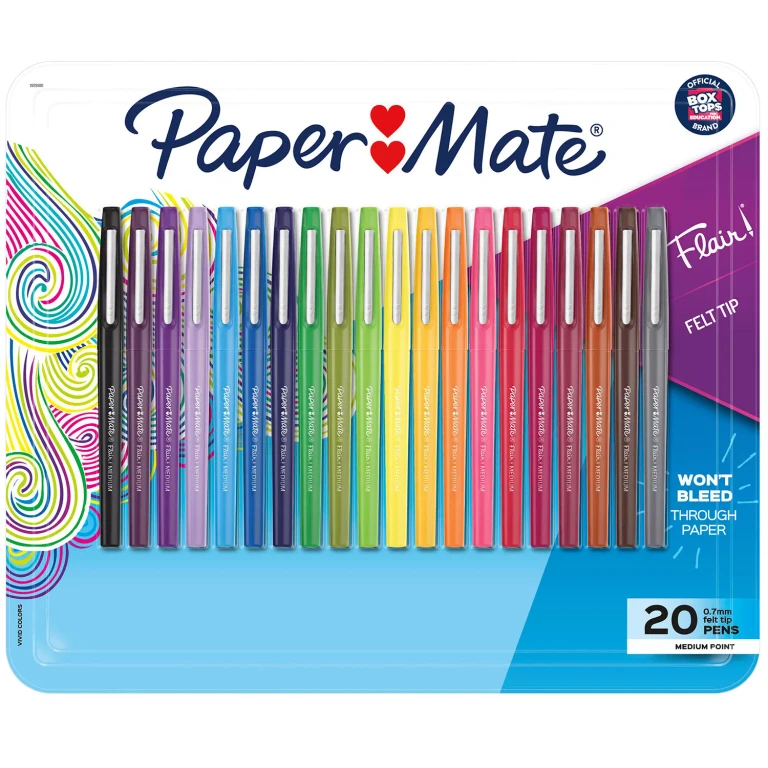 Flair Pens, Assorted Colors, Pack of 20
