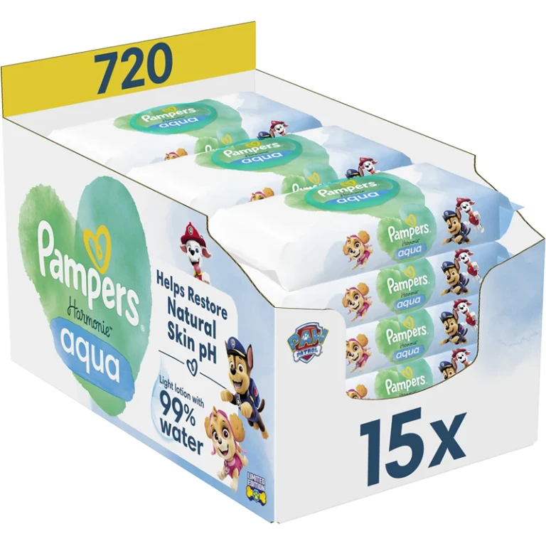 Harmonie Aqua Paw Patrol 720 wet cleansing wipes for children