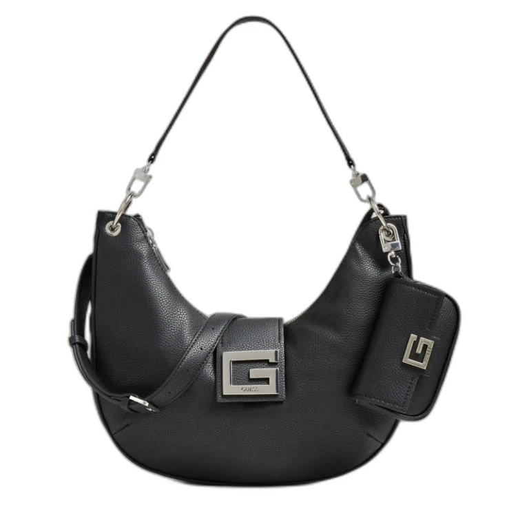 , Brightside, polyurethane, fabric bag, mini, black, women