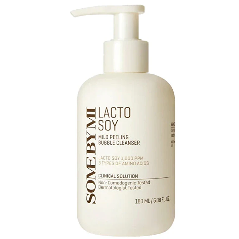 Limpador espumoso esfoliante suave Lactosoy