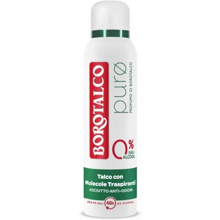 Pure Deodorant Spray 0% Perfume Salts Of Borotalco 150 ml