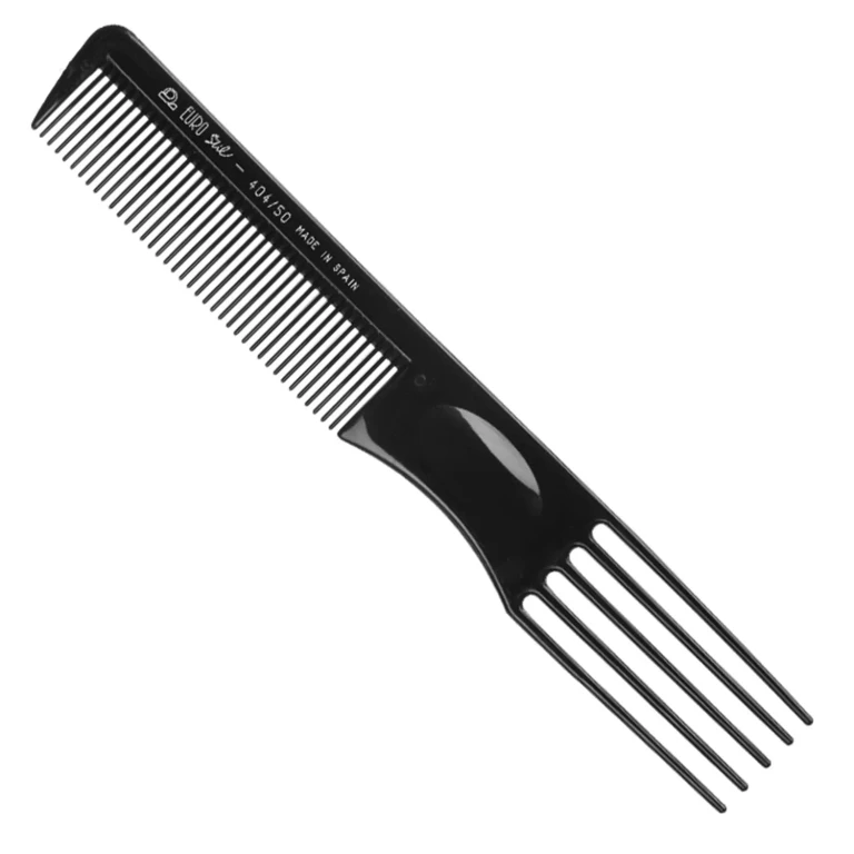 Black hair-pulling comb Eurostil with 5 teeth, 1 unit
