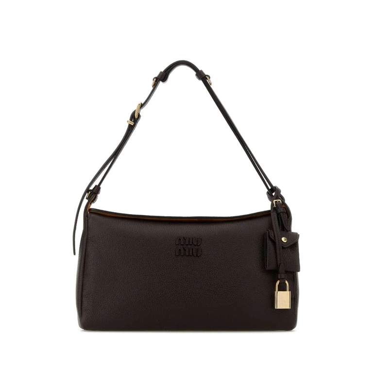 Dark Brown Leather Crossbody Bag