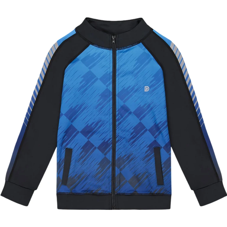 Printed Full Zip Athletic Cardigan - Little Boy