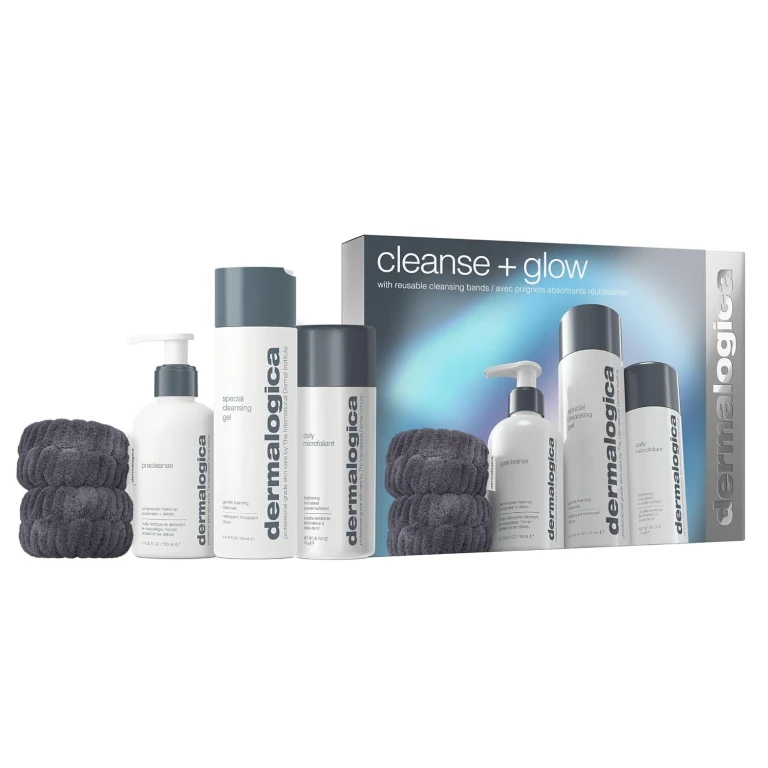 Cleanse + Glow Face Set Cleanser, Precleanse and Microfoliant