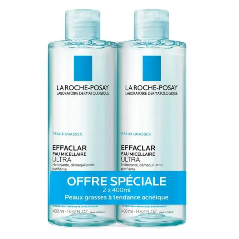 La Roche-Posay Effaclar Micellar Water Ultra Purifying Make-up Remover Cleanser Oily Skin 2x400ml