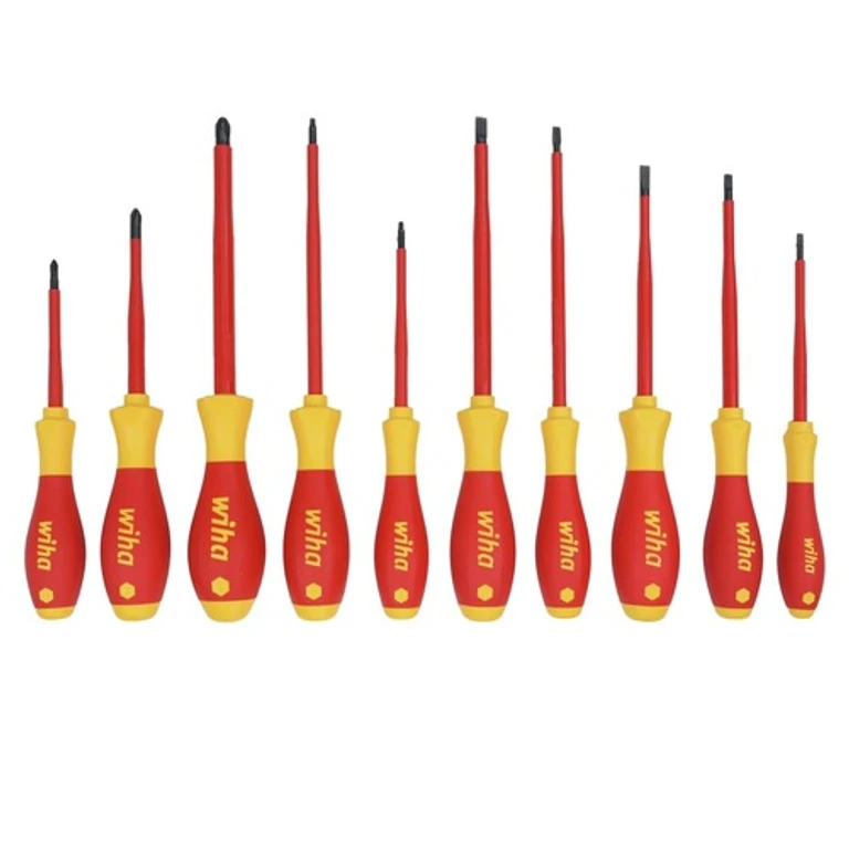 (10-Piece) Insulated SoftFinish Cushion Grip Screwdriver Tray Set