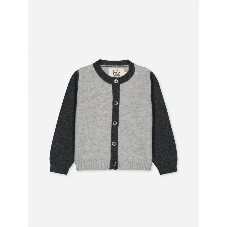 Cashmere Cardigan (BTBCC2COLORBLOCKGREY)