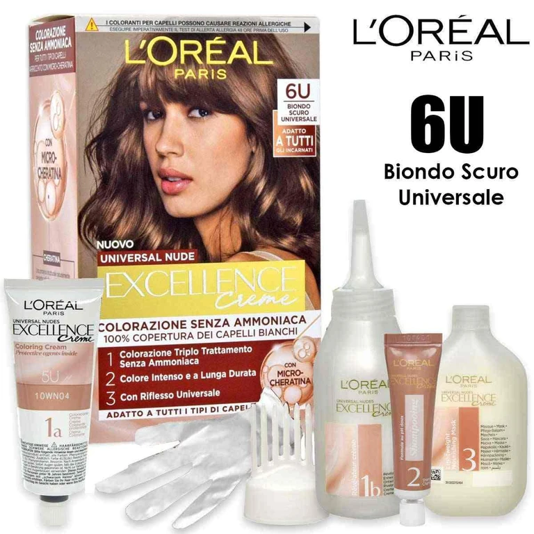 L'oreal excellence creme universal nude ammonia-free n° 6u dark blonde