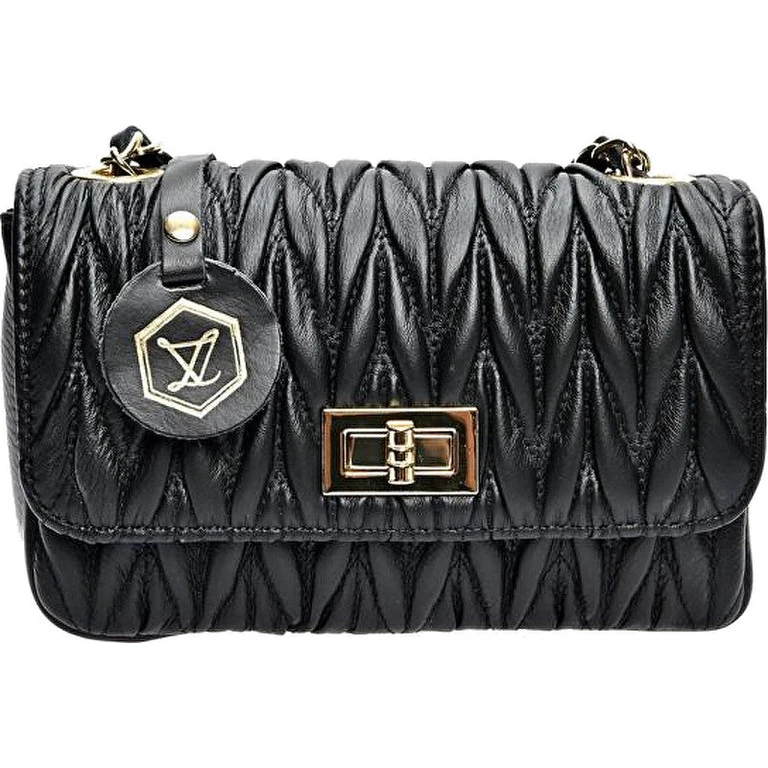 Women's Leather Shoulder Bag 2214 black