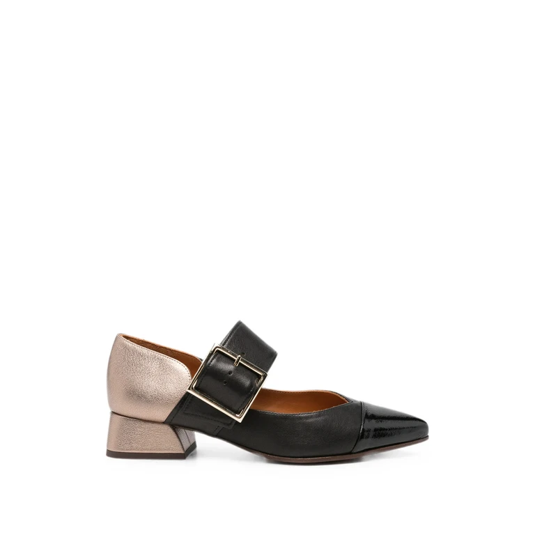 Hebas Buckle-strap Pointed-toe Pumps