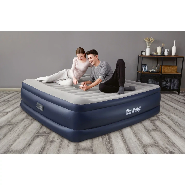 22' King Air Mattress w/ Pump and Antimicrobial Coat
