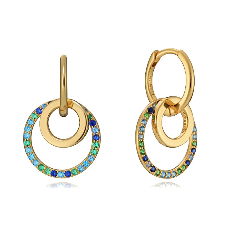 Playful Earrings Gold Plated 2 In 1 Elegant 13052E100-32