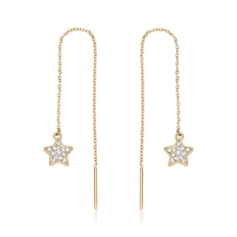 Playful Gold-Plated Earrings Stars Aurora Sar55