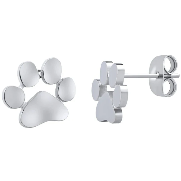 Steel Earrings Paws Kmme80721