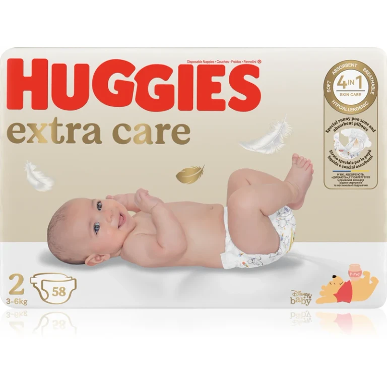 Extra Care Size 2 disposable diaper 3-6 kg 58 pieces