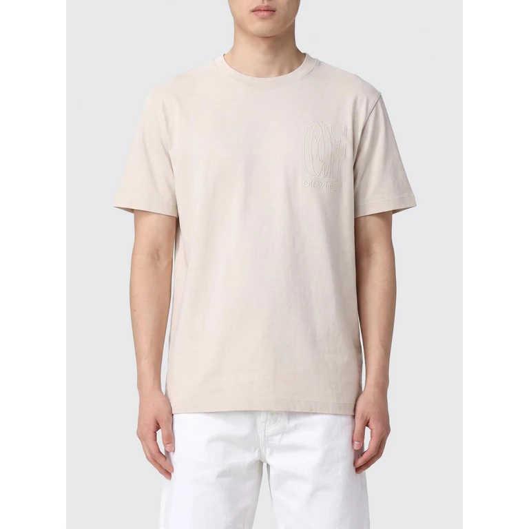 Off-White Cotton T-Shirt with Logo (44MAA027S26J0032070)