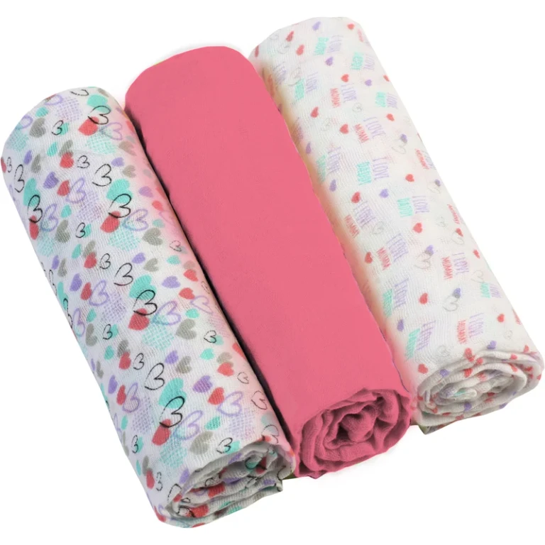 Diaper Super Soft Cloth Diapers Pink 70 × 70 cm 3 pcs
