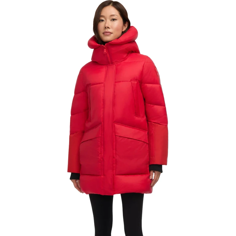 Heirani Mid-Length Quilted Puffer Parka with Oversized Hood - Women's