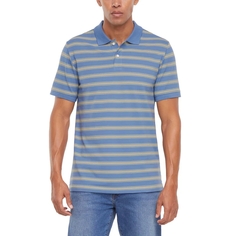 Pique Polo Blue M:- Blue, M
