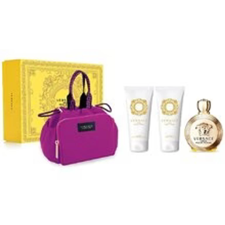 Eros women's gift set EDP 100 ml, body lotion 100 ml, shower gel 100 ml, and bag 100 ml
