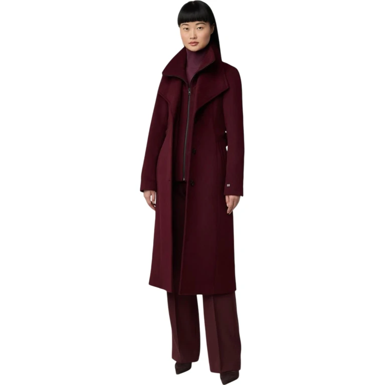 Ilana Slim-Fit Classic Wool Coat with Bib Collar - Women's