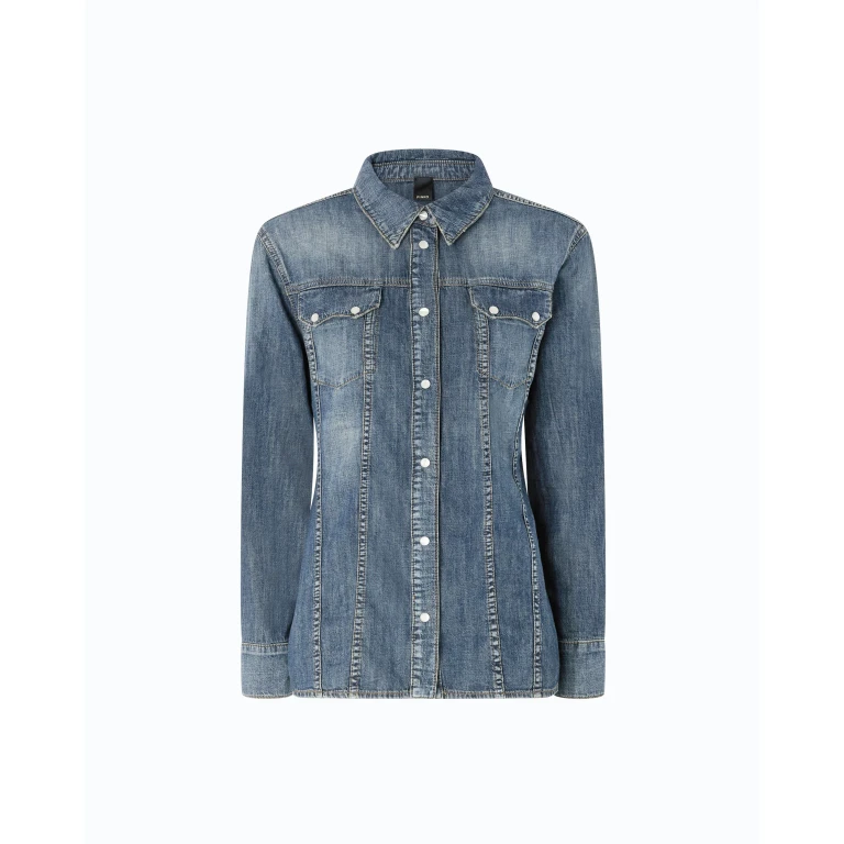 Chemise en denim décoloré - 36