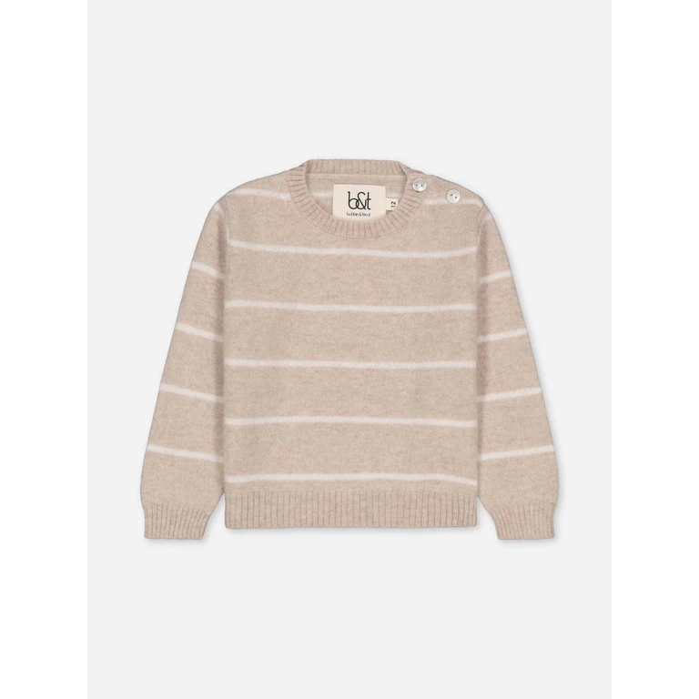 Cashmere Pullover (BTBCS1BEIGESTRIPES)